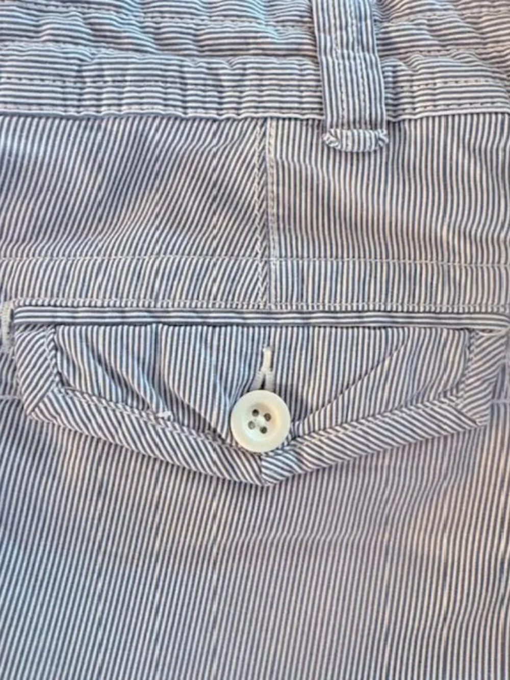 VTG EUC Polo Ralph Lauren 38 Gellar Hickory Railroad Stripe Cargo Shorts Size 38